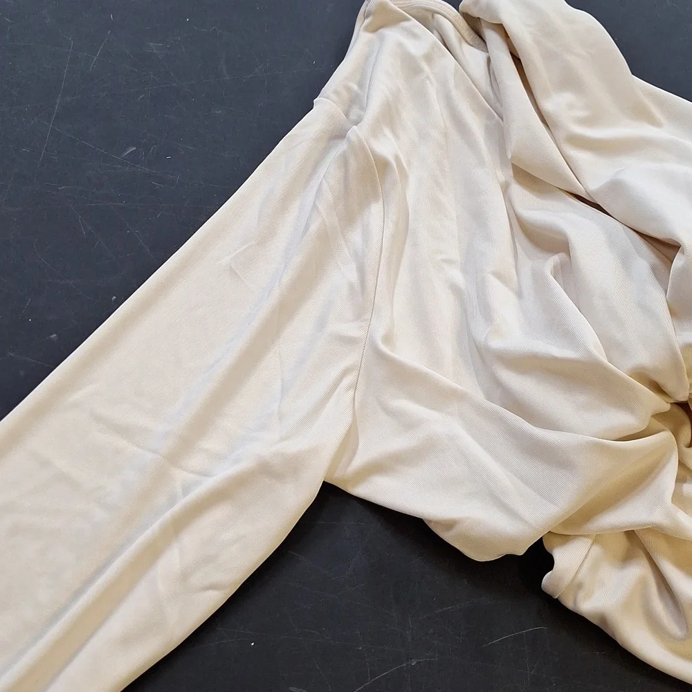 NEW! Long Sleeve Ruched Slim Fit Bodysuit, Cream - A New Day - Picture 8 of 9